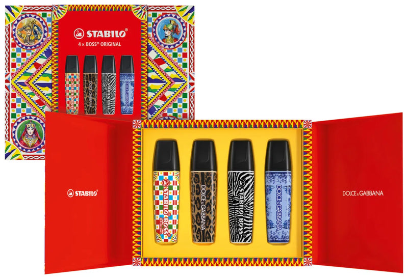 MARCADOR STABILO BOSS X DOLCE&GABBANA COM 4 CORES